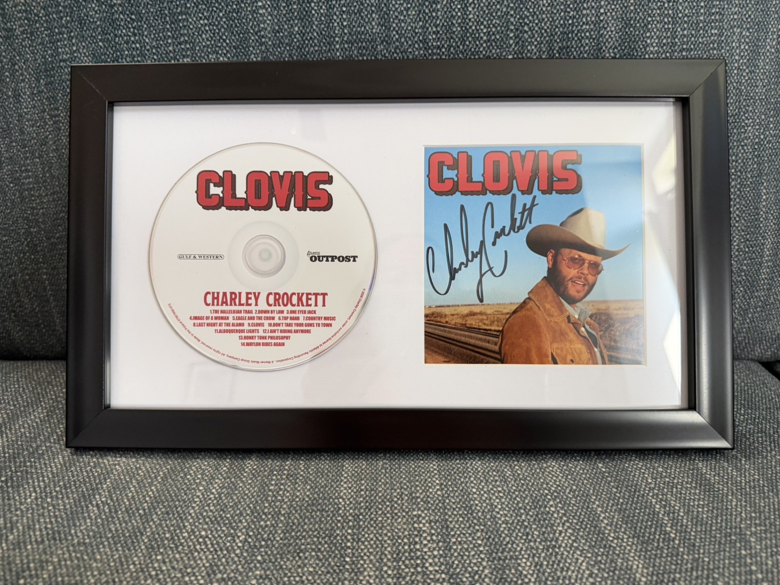 CLOVIS ~ Charley Crockett ~ Framed ~ Clovis Cd ~Signed Insert