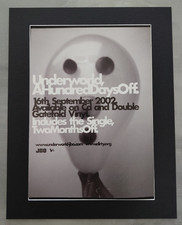 Underworld A Hundred Days Off Promo Original Album Advert Mounted 14x11
