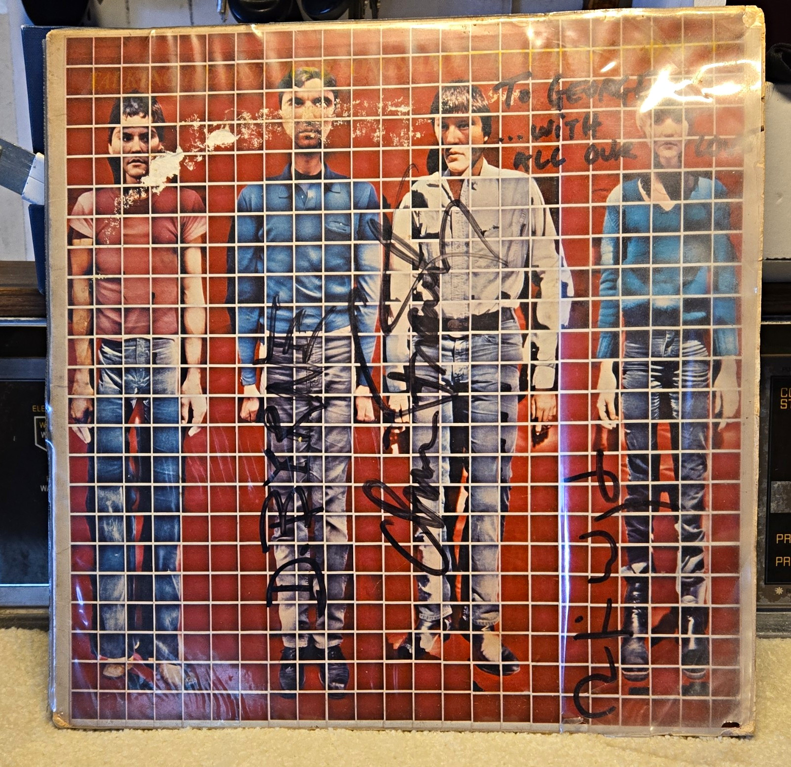 Autographed Talking Heads More Songs About Buildings and Food LP Sire SRK 6058