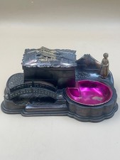 Vintage Japanese Cigarette Music Box  Ashtray Brass Copper Smoker’s Companion picture