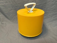 Vtg Gold Disk-Go-Case Record 45 Tote Plastic Holder w/20 45s storage carrier MCM picture