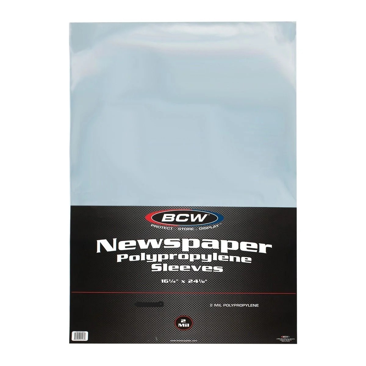 NEW( 5 ct) BCW Newspaper Sleeve- 16 x 24-Acid Free Clear Poly Sleeve 16x24
