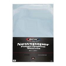 NEW( 5 ct) BCW Newspaper Sleeve- 16 x 24-Acid Free Clear Poly Sleeve 16x24 picture
