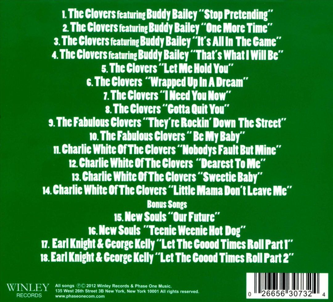 THE CLOVERS - THE WINLEY RECORDINGS 1957-1962 [DIGIPAK] NEW CD