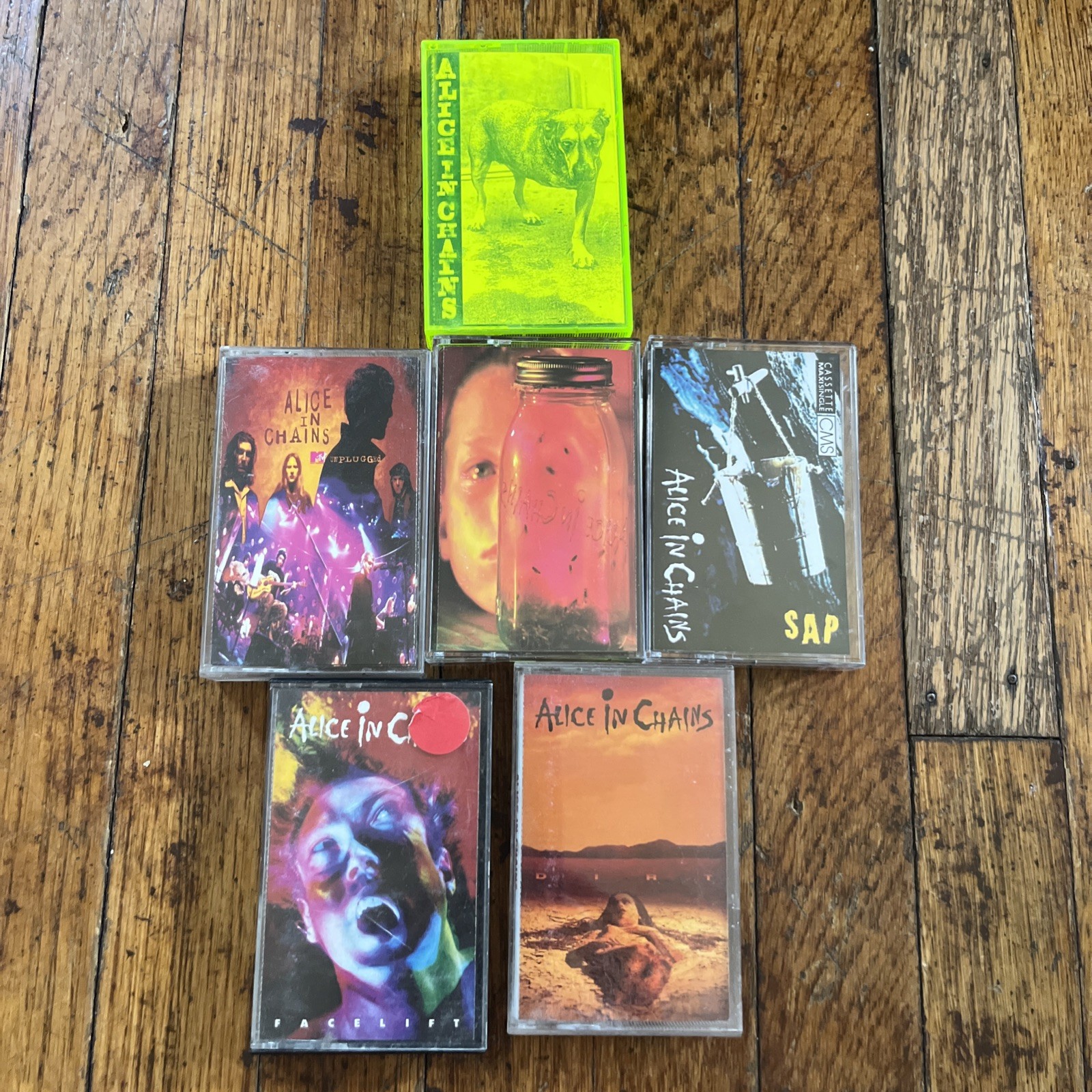 Alice in Chains Cassette Tape Lot of 6 Dirt Facelift Jar of Flies Sap Tripod