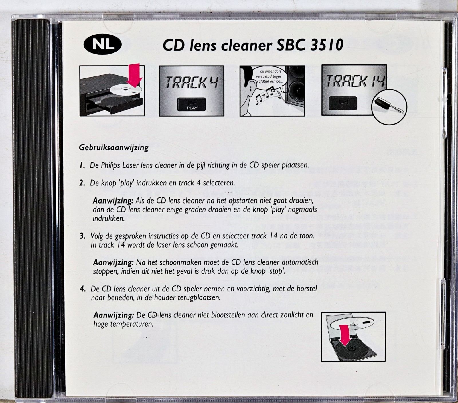 CD Lens Cleaner SBC 3510 By Phillips CD