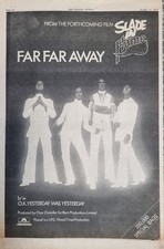 SLADE--FAR FAR AWAY--SLADE IN FLAME--ORIGINAL-NME-Oct 1974- 17 x11 +VAN MORRISON picture