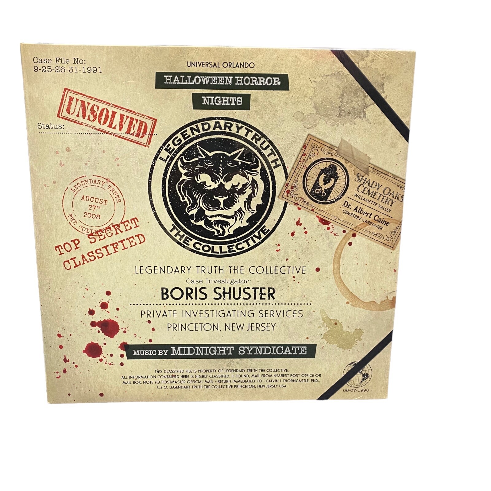 2022 Universal Studios Halloween Horror Nights Midnight Syndicate Vinyl Album LE