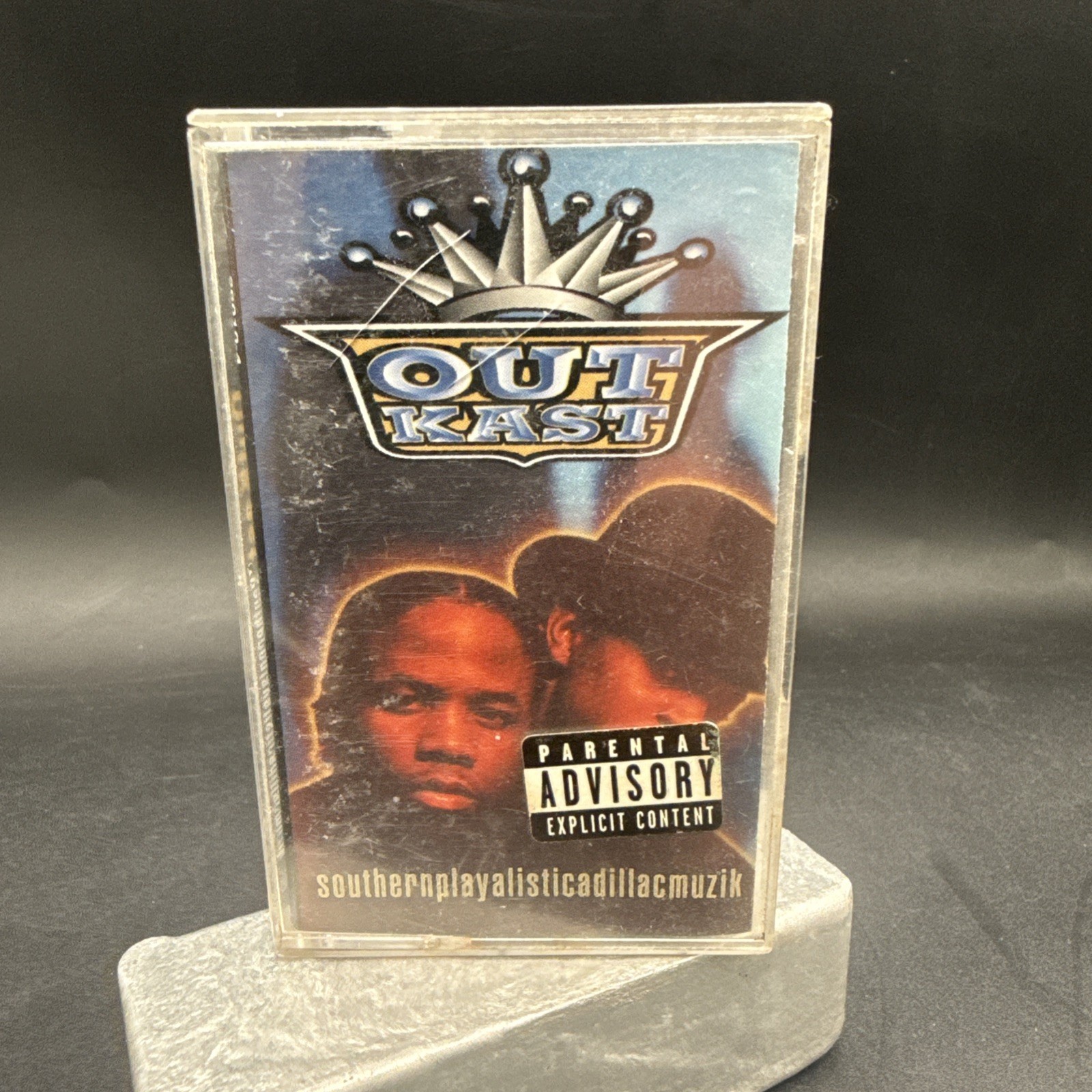 OUTKAST, SOUTHERNPLAYALISTICADILLACMUZIK cassette tape - Explicit Sticker 