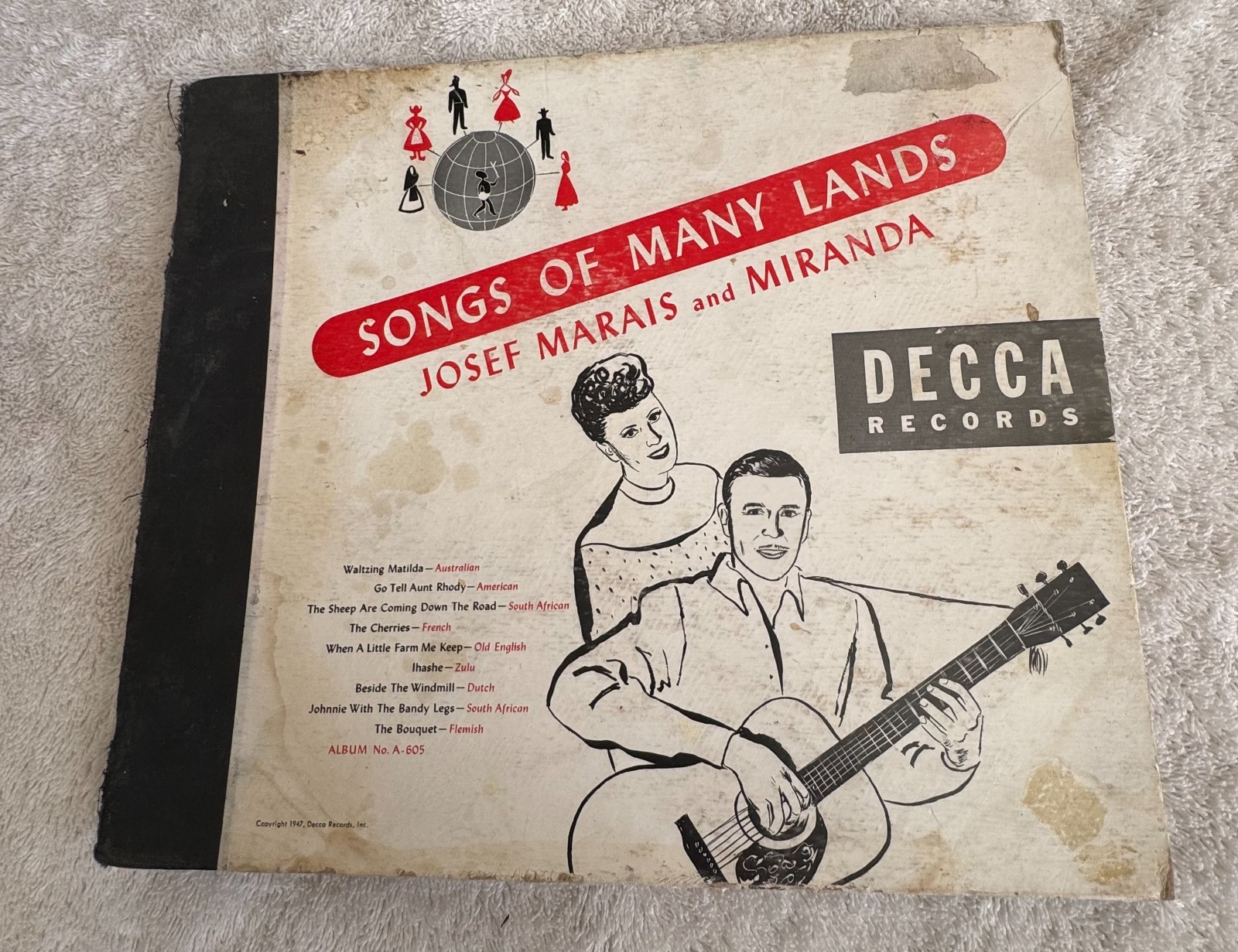 Incomplete Vintage 78 RPM Box Set Josef Marais & Miranda Songs Of Many Lands