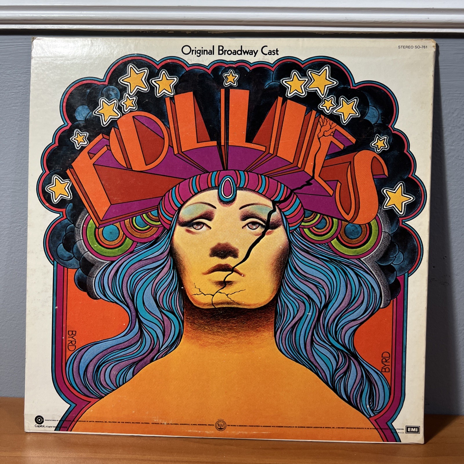 Stephen Sondheim FOLLIES 1971 Original Broadway Cast LP So-761 BYRD Capitol