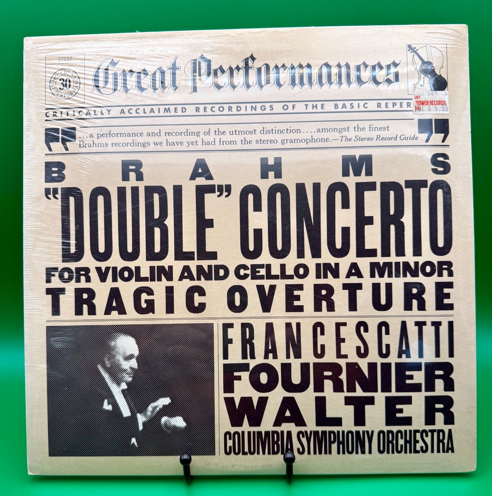 CBS Great Performances Brahms, Double Concerto MY37237  Vinyl LP Brand New 1981