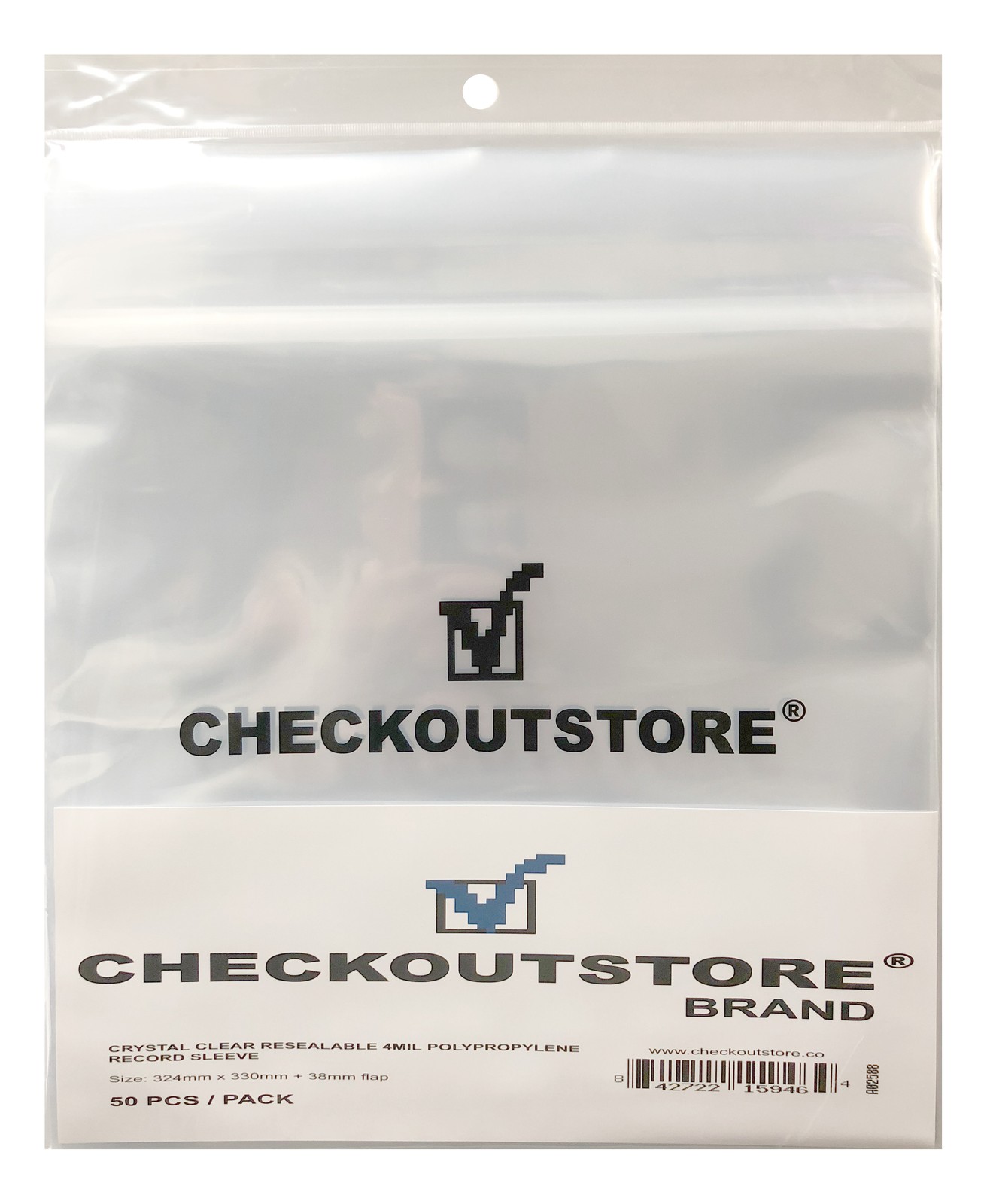 Crystal Clear Plastic OPP Sealable Flap 12\