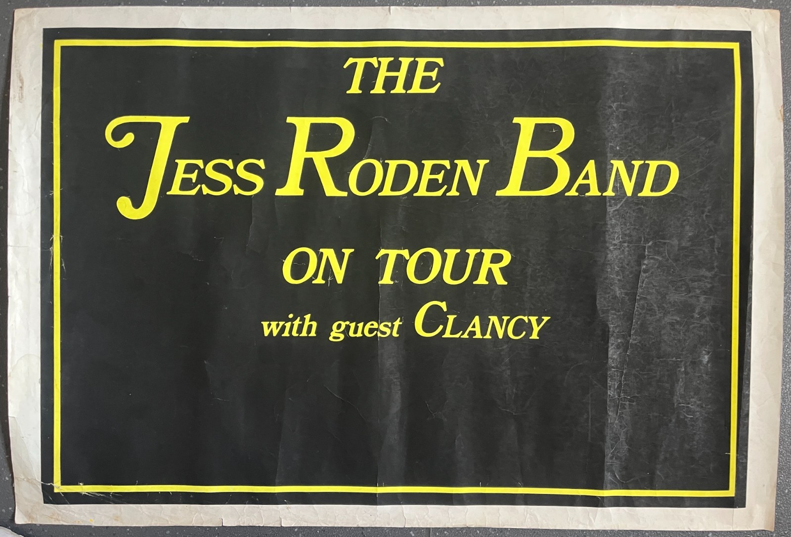 The Jess Roden Band And Clancy 1975 Tour Poster 31 X 21 inches
