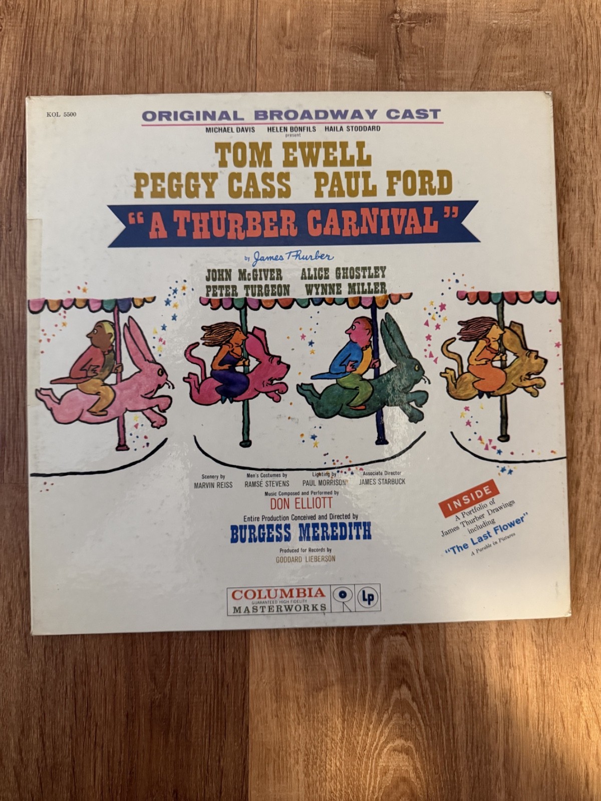 A Thurber Carnival Original Broadway Cast Tom Ewell Columbia ML Vinyl LP