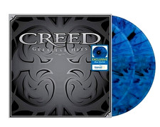 CREED - Greatest Hits - Blue Marble Colored Vinyl 2XLP Etched Side D Sealed NEW picture