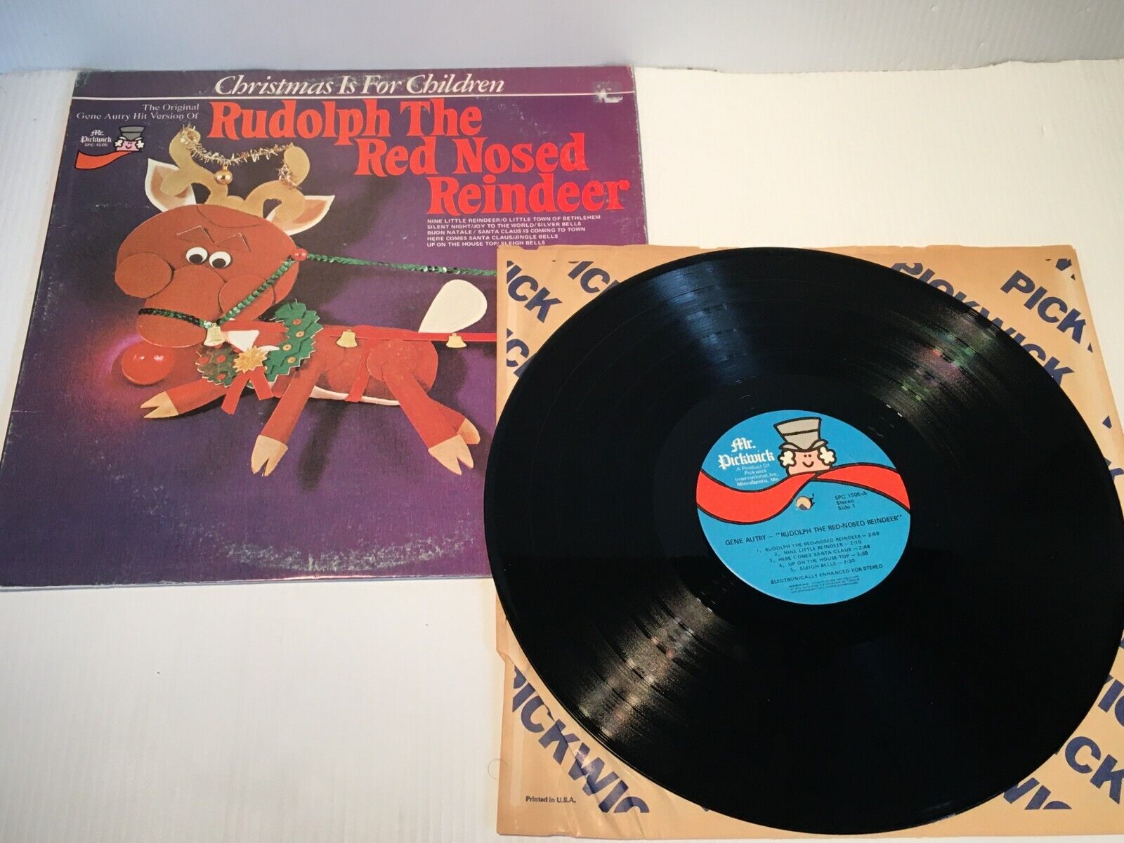 GENE AUTRY Rudolph The Red-Nosed Reindeer Vinyl Pickwick SPC-1505 - EX ...