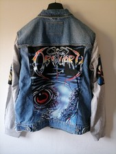 OBITUARY  Cause of Death  , Giubbotto di Jeans-Denim Custom taglia Large  Unused picture