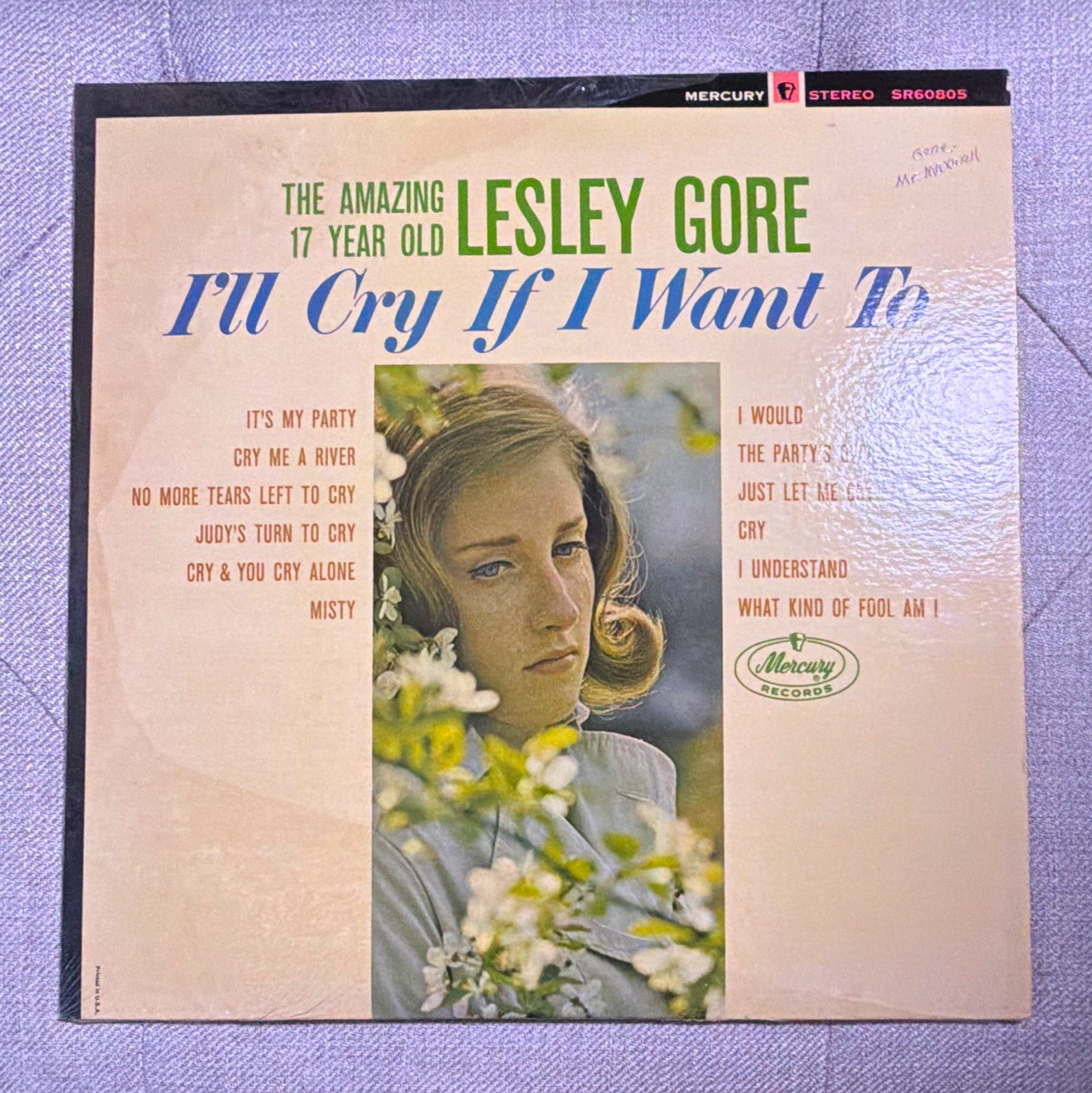 Lesley Gore I'll Cry If I Want To 1963 LP Vinyl Mercury Stereo SR 60805