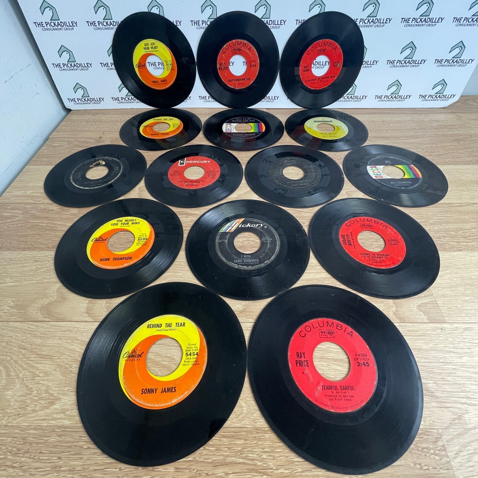 Vintage 45 RPM Vinyl Records Collection Classic Hits Multi-Label