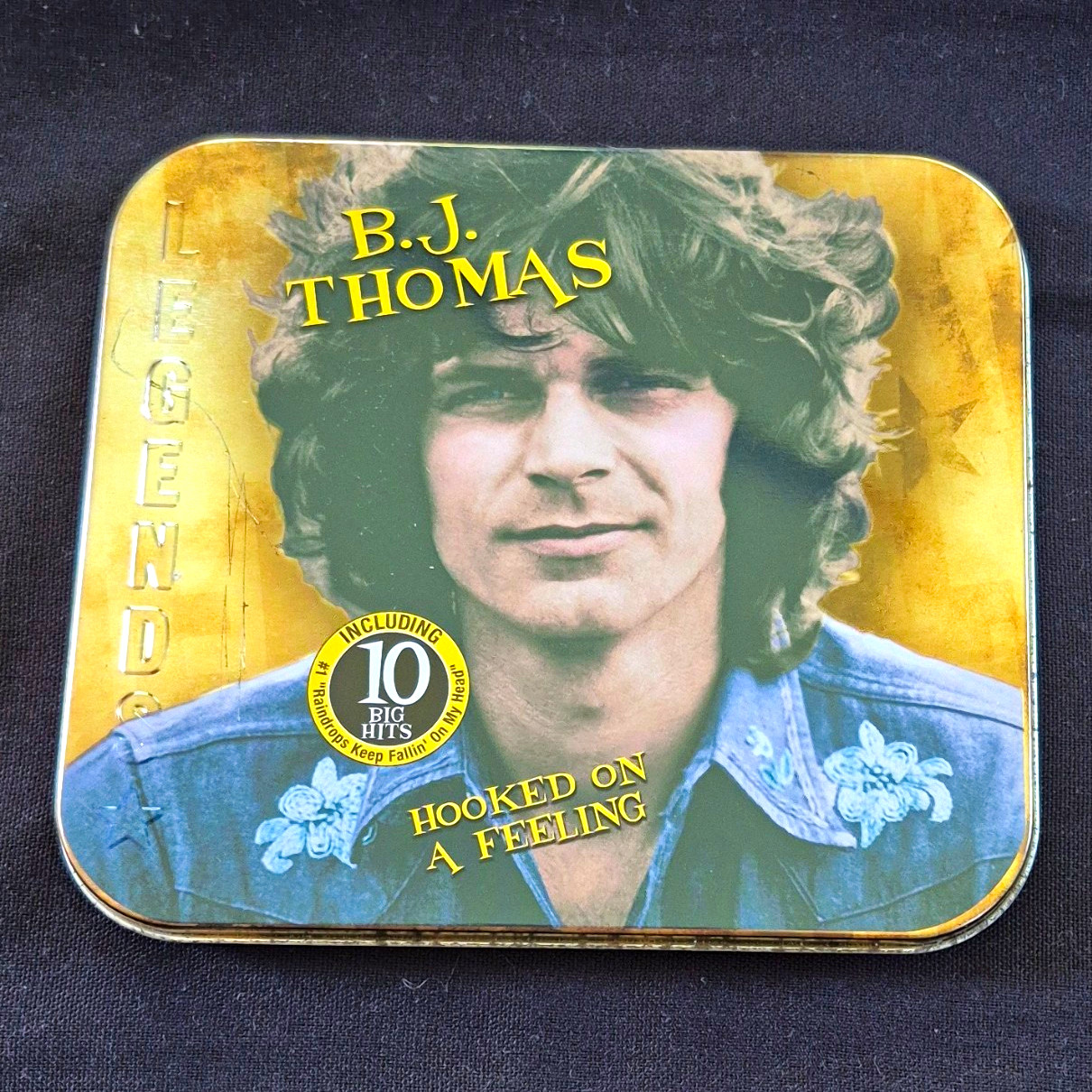 B.J. Thomas Hooked On A Feeling CD Allegro 2009 Legends 10-Track Tin Case