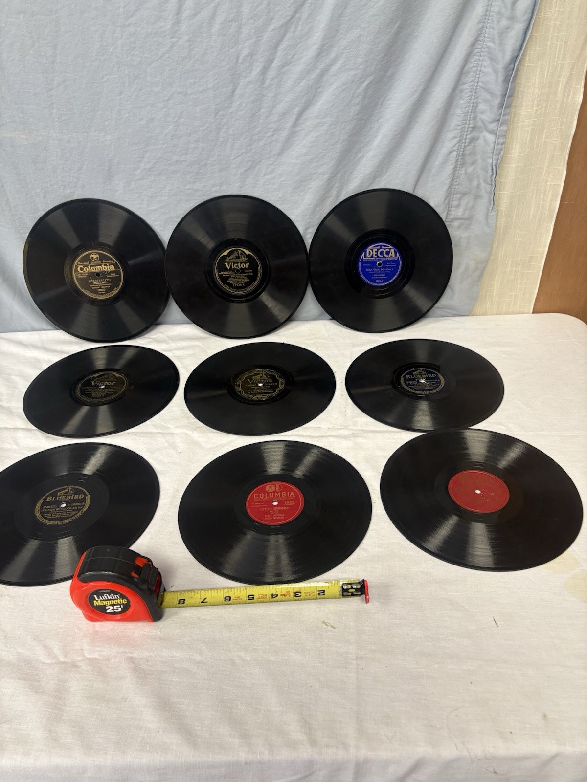 Lot of 9 Vintage 78 RPM Records Swing Dance