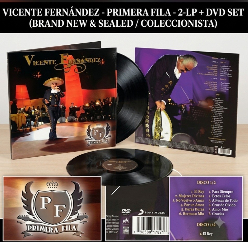 Vicente Fernandez - Primera Fila [Vinyl] [2LP + DVD] NEW FREE FAST USA Shipping