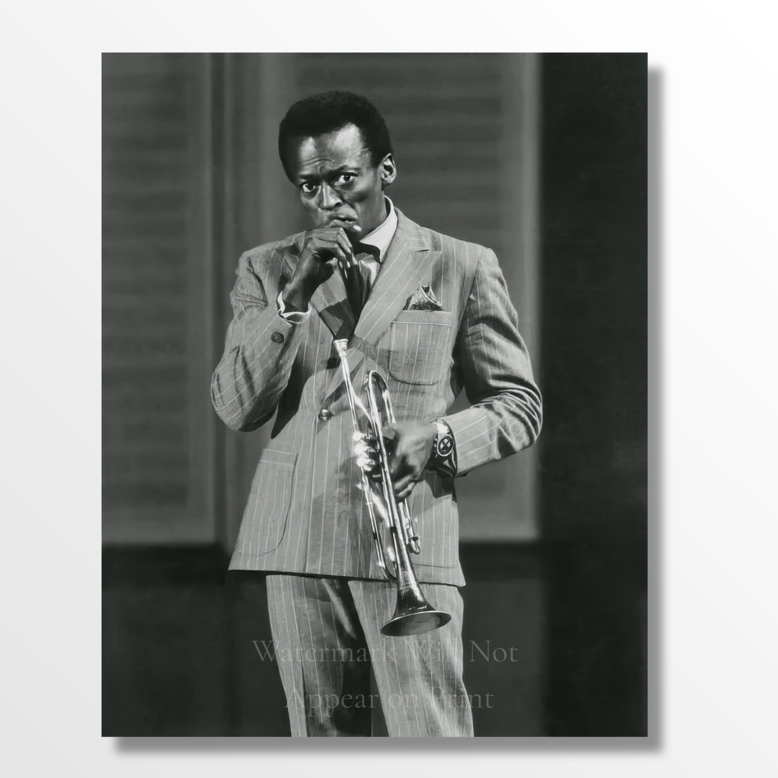 Vintage Music Icon Miles Davis Jazz Musician Giclee Fine Art Print
