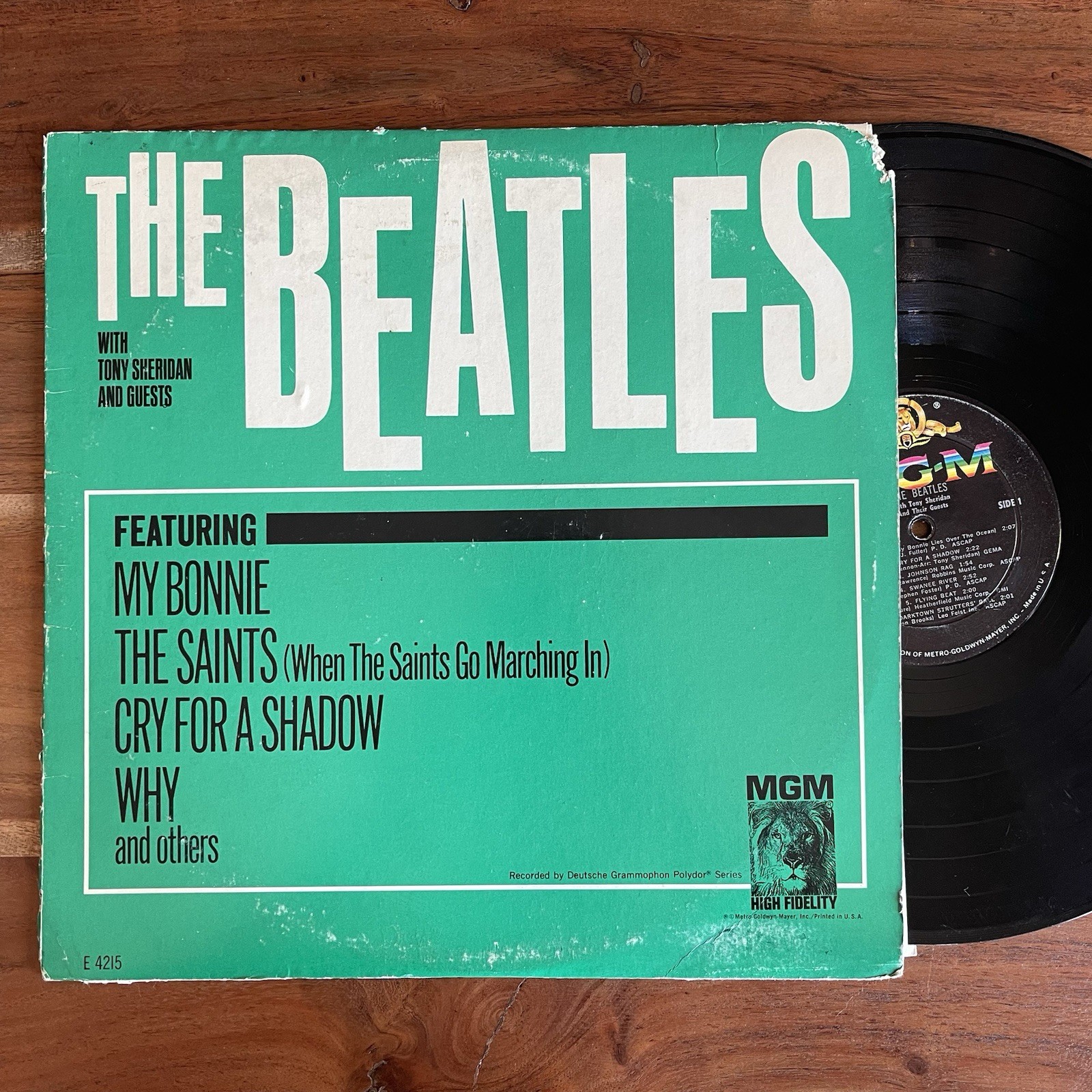 The Beatles With Tony Sheridan and Guests Vinyl 1964 LP MGM Records MONO 1st