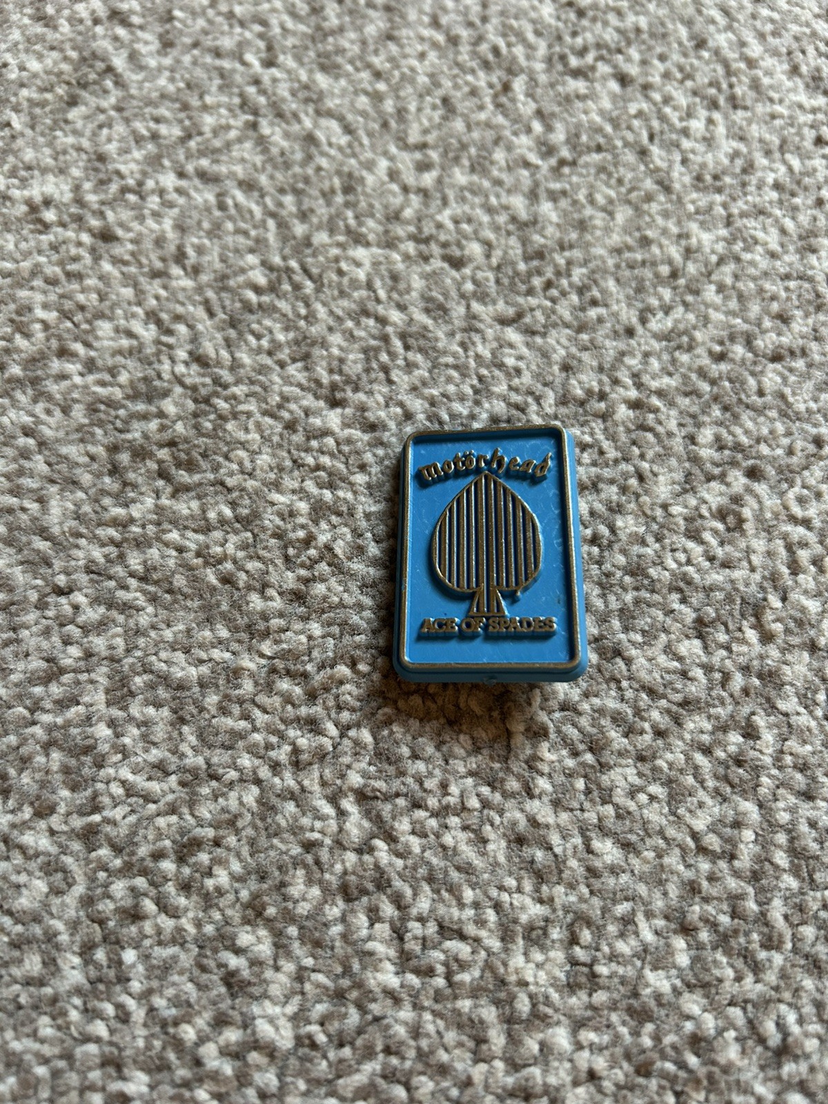 1980’s Vintage Motorhead plastic Pin Badge - Ace Of Spades great condition 
