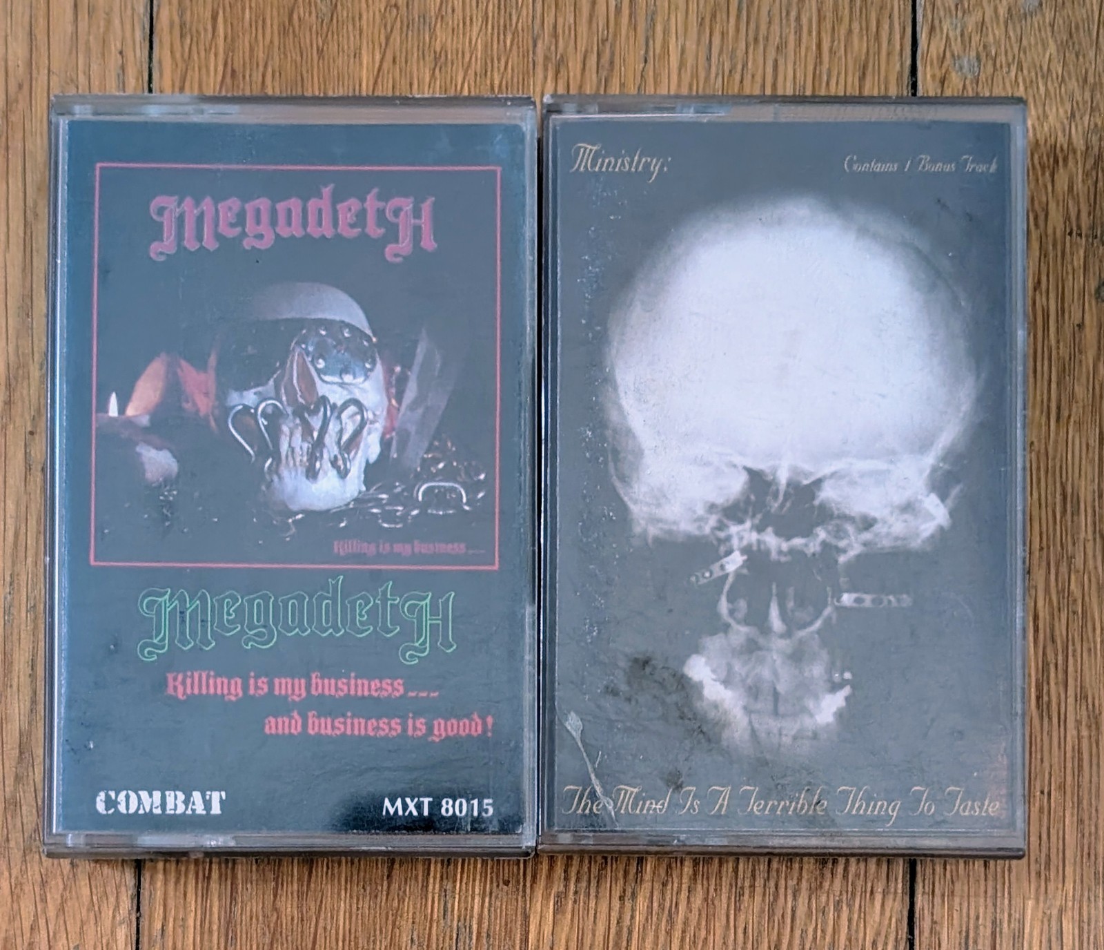 Megadeth Killing Is My Business + Ministry Vintage Cassette Tape Lot 1985 1989