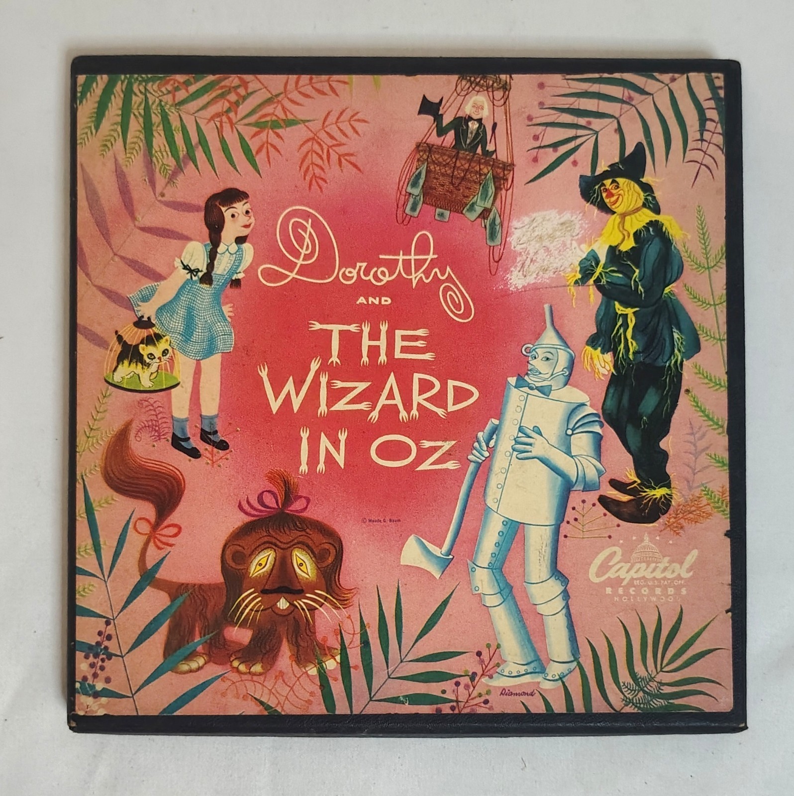Vintage DOROTHY AND THE WIZARD IN OZ 45rpm Capitol Records 3 Record Set With Box