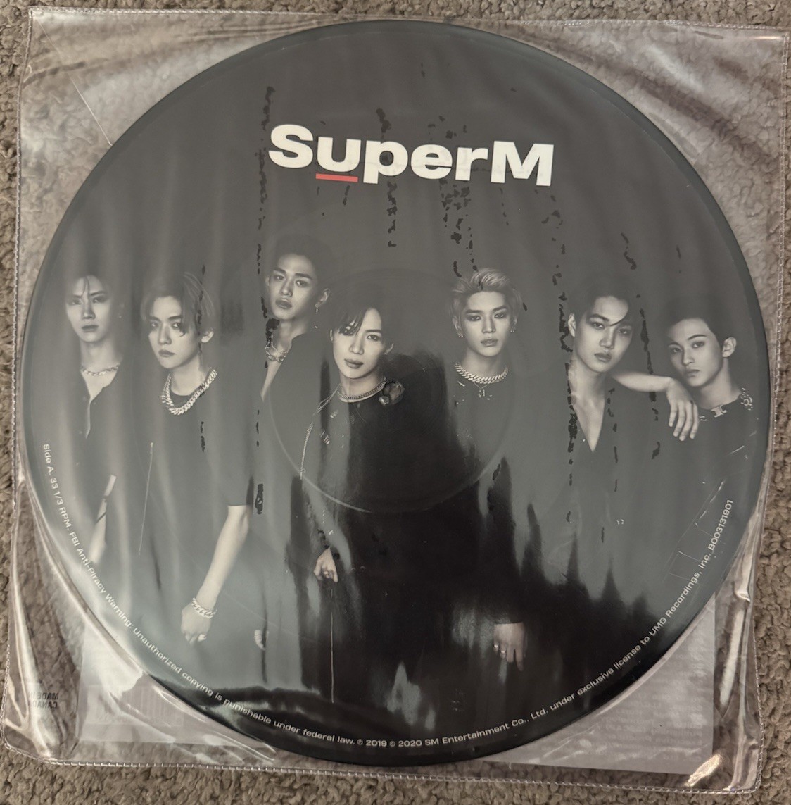 New SUPERM - Self Titled PICTURE DISC Entire Band MINI ALBUM Record 2020 K-POP