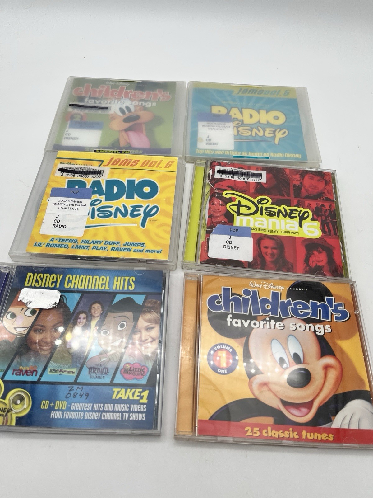 Disney Music CD Lot Of 6 Radio Disney Jams Mania Channel Hits Favorites Kids