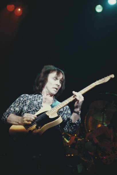 Rock Guitarist Ronnie Montrose Performing With Fender Telecaster G- Old Photo 1