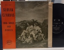SLOVAK CZARDAS Folk Songs and Dances SCARCE VG+ 1961 DG APON MONO LP Slavic Folk picture