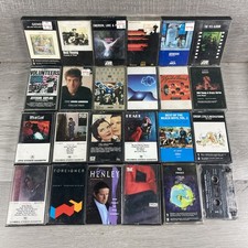 VTG Classic Rock Cassette Tape Lot Of 24 Genesis Lynyrd Skynyrd Janis Joplin 70s picture