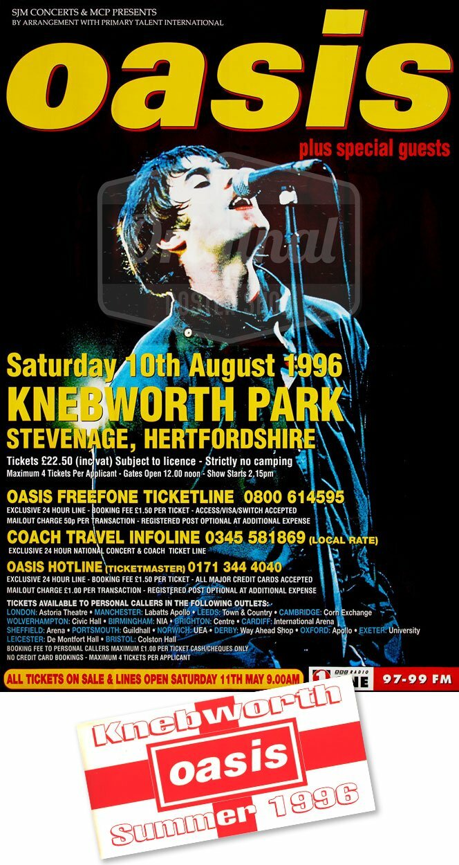 Oasis Poster - Original Knebworth 1996, 60