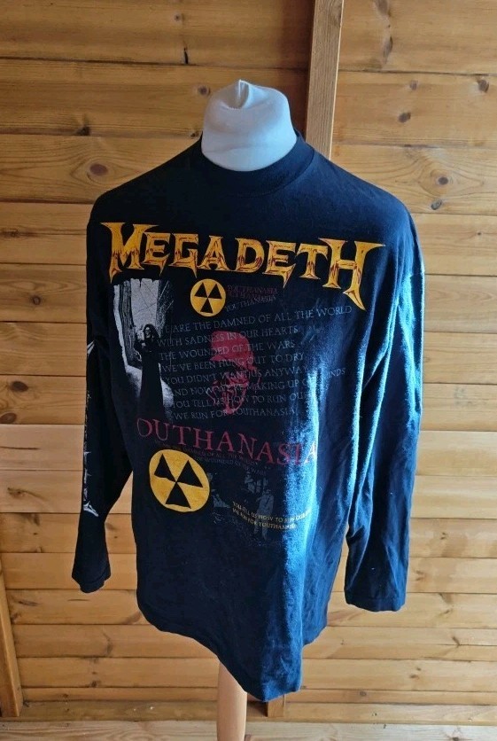 Megadeth Original 1995 Shirt Long Sleeve | Vintage Pullover | Large