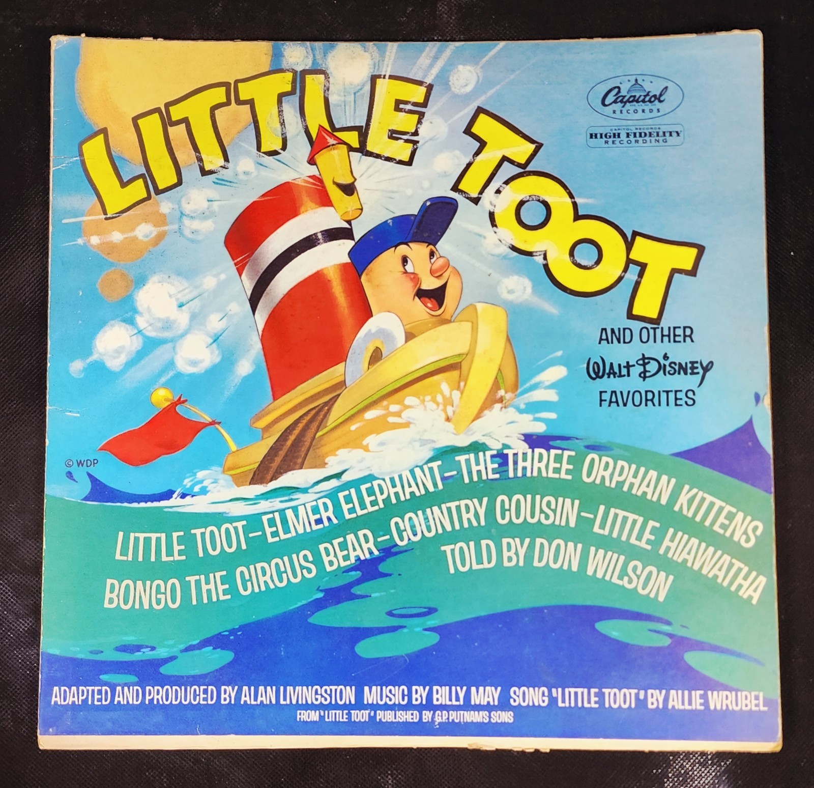 Vintage Little Toot & Other Walt Disney Favorites LP 33 RPM Capitol Records