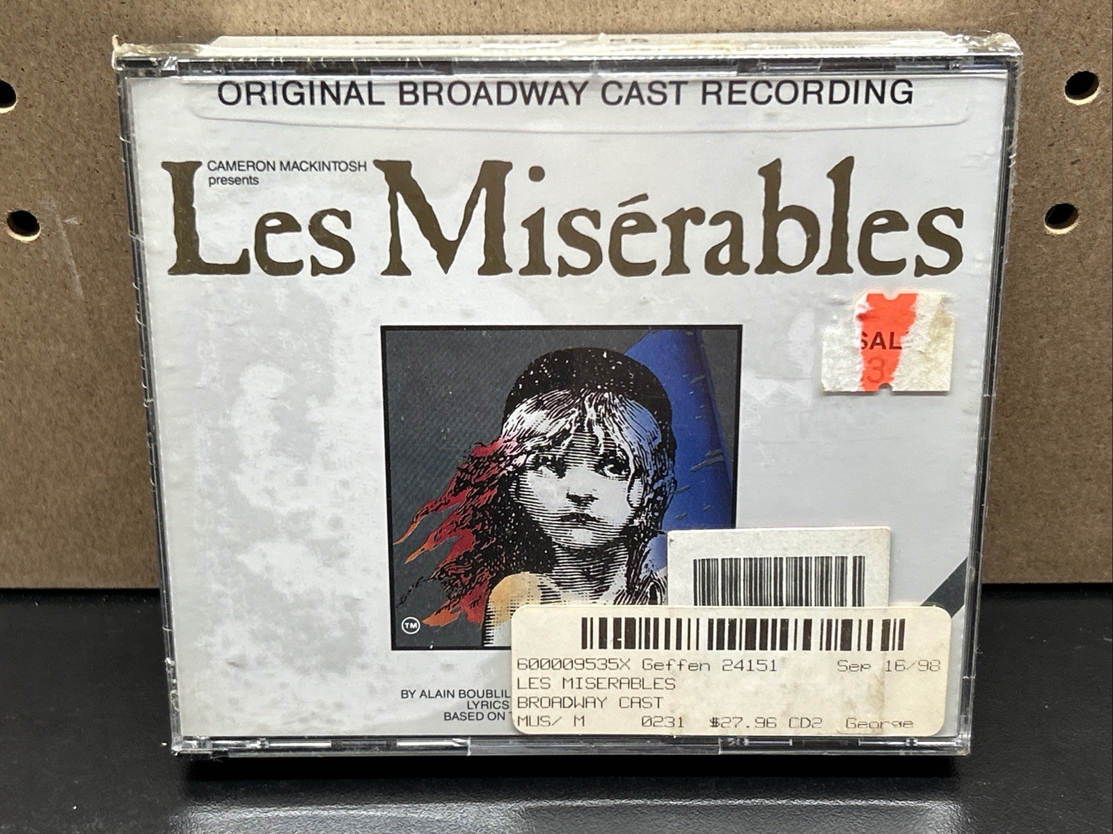 1990 Les Misérables Original Broadway Cast Recording 2 CD Box Set 24151-2 SEALED