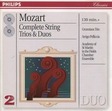 MOZART - Complete String Trios & Duos - PHILIPS DUO 2 DISC SET CD picture