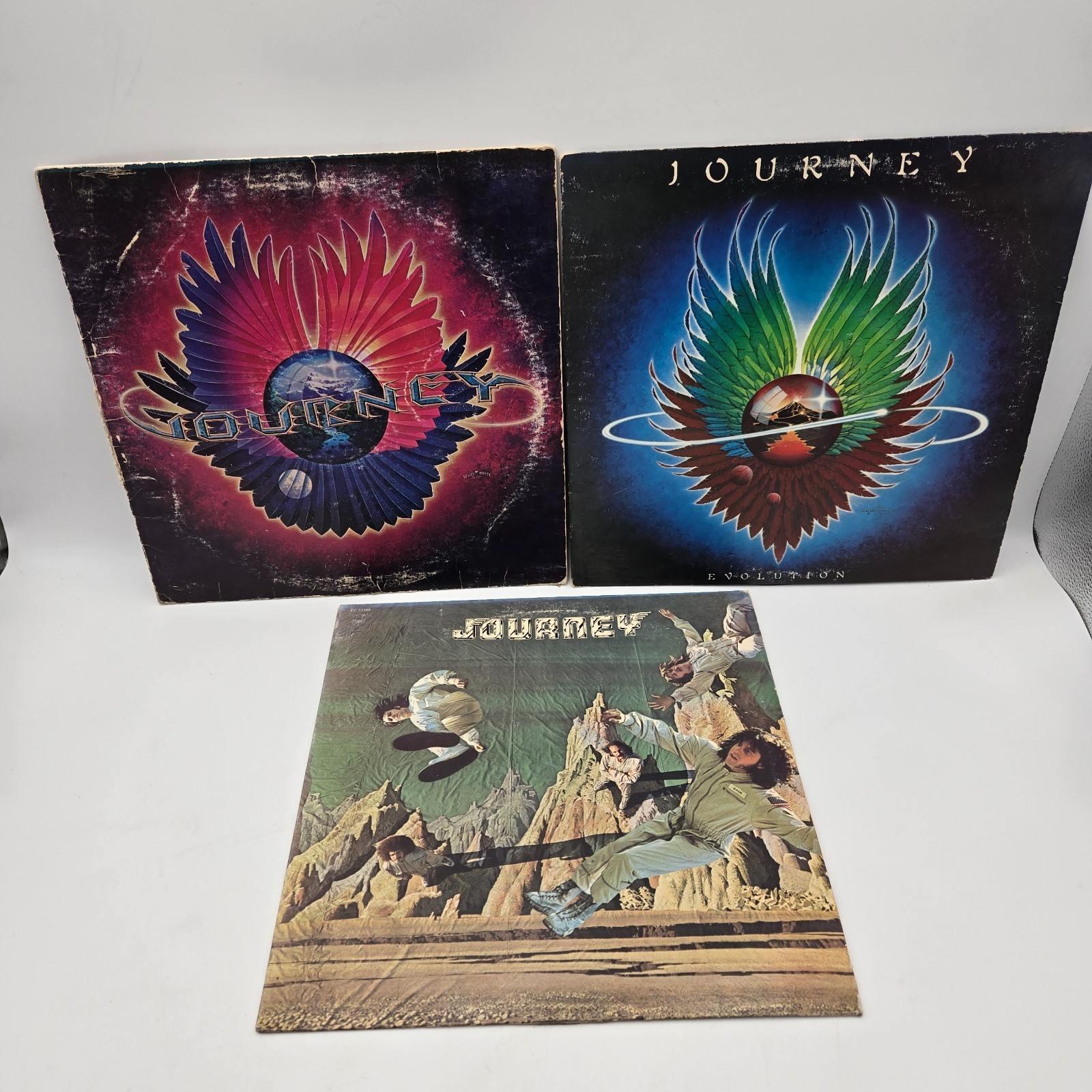Journey Vintage Vinyl LP Lot of 3 - Evolution Infinity Self-Titled Debut 