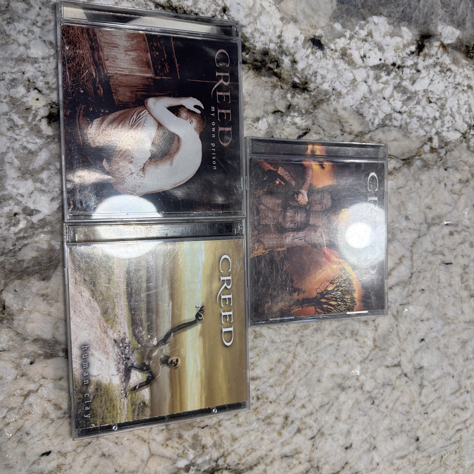 CREED Lot Of 3 CDs My Own Prison Human Clay Weathered