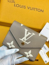 Louis Victorine Wallet Monogram Empreinte Leather Greige New picture