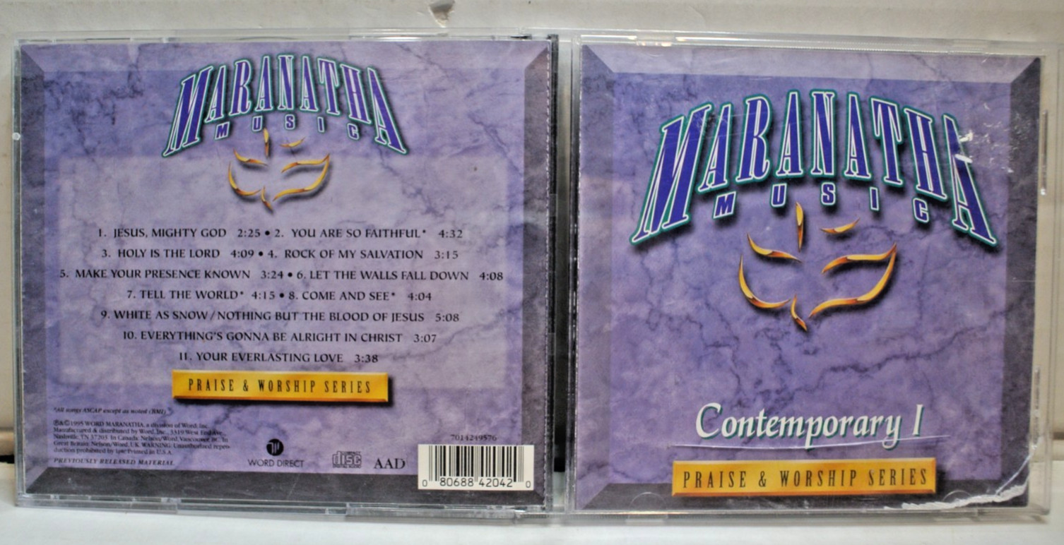 MARANATHA MUSIC - CONTEMPORARY 1 - PRAISE & WORSHIP SERIES - CD - 1995