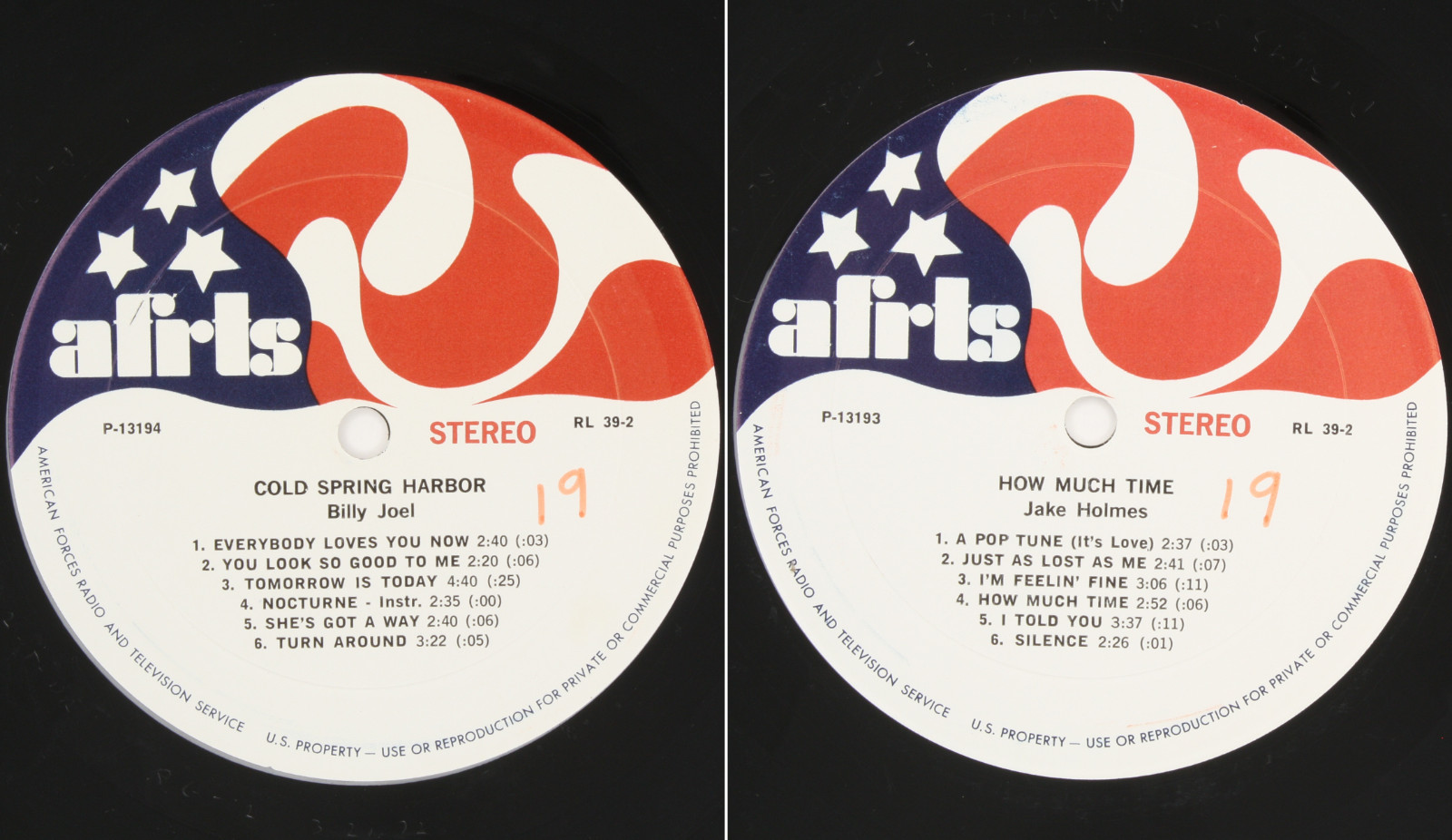 1972 AFRTS Billy Joel Cold Spring Harbor Jake Holmes Armed Forces Transcription
