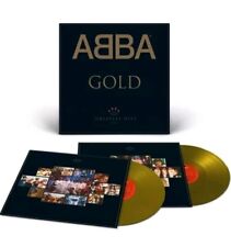 Sealed, Creased Cover: ABBA - Gold, Greatest Hits Gold Color Vinyl 2 LP 180 Gram picture