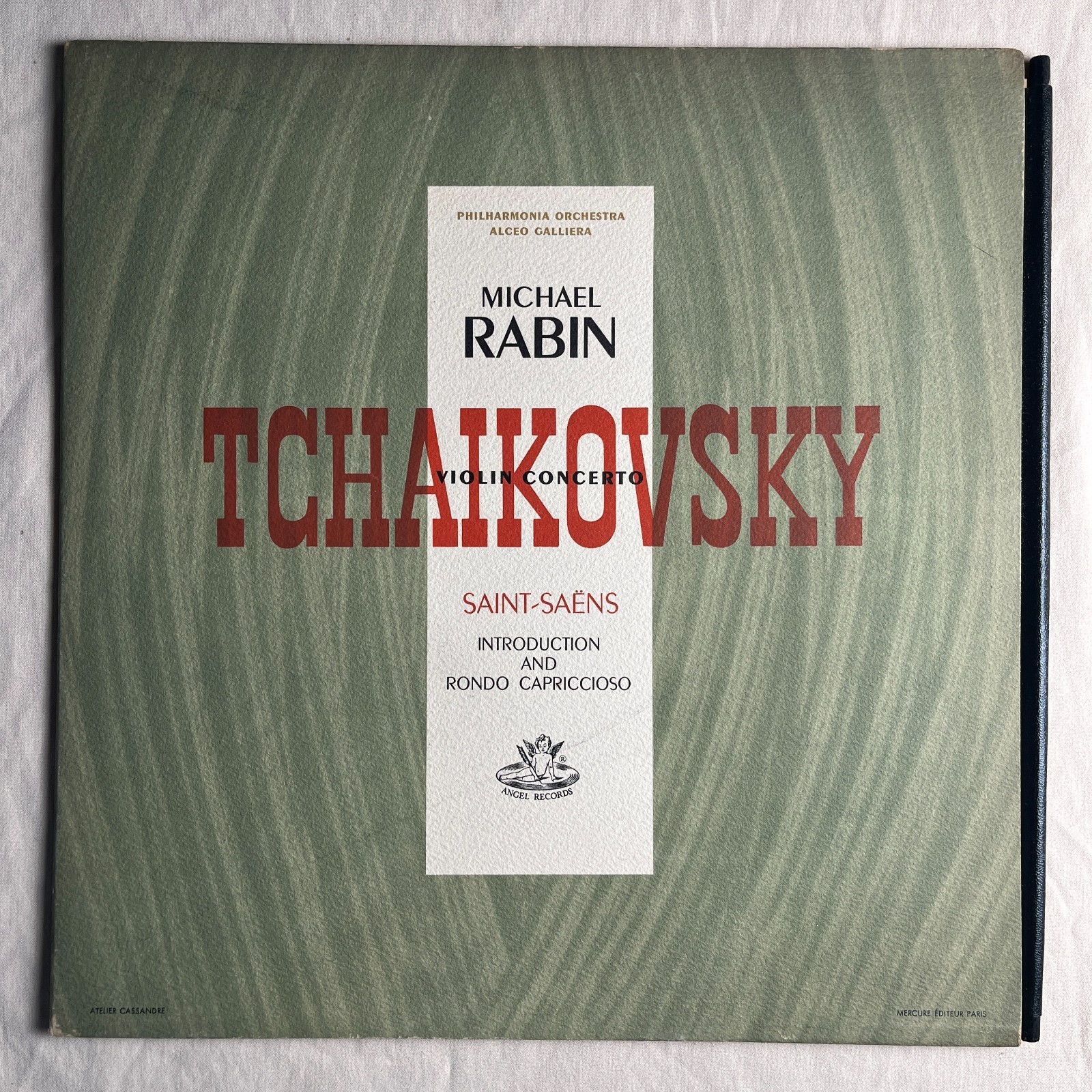 MICHAEL RABIN Tchaikovsky: Violin Concerto 1956 Vinyl LP Angel 35388 - VG+
