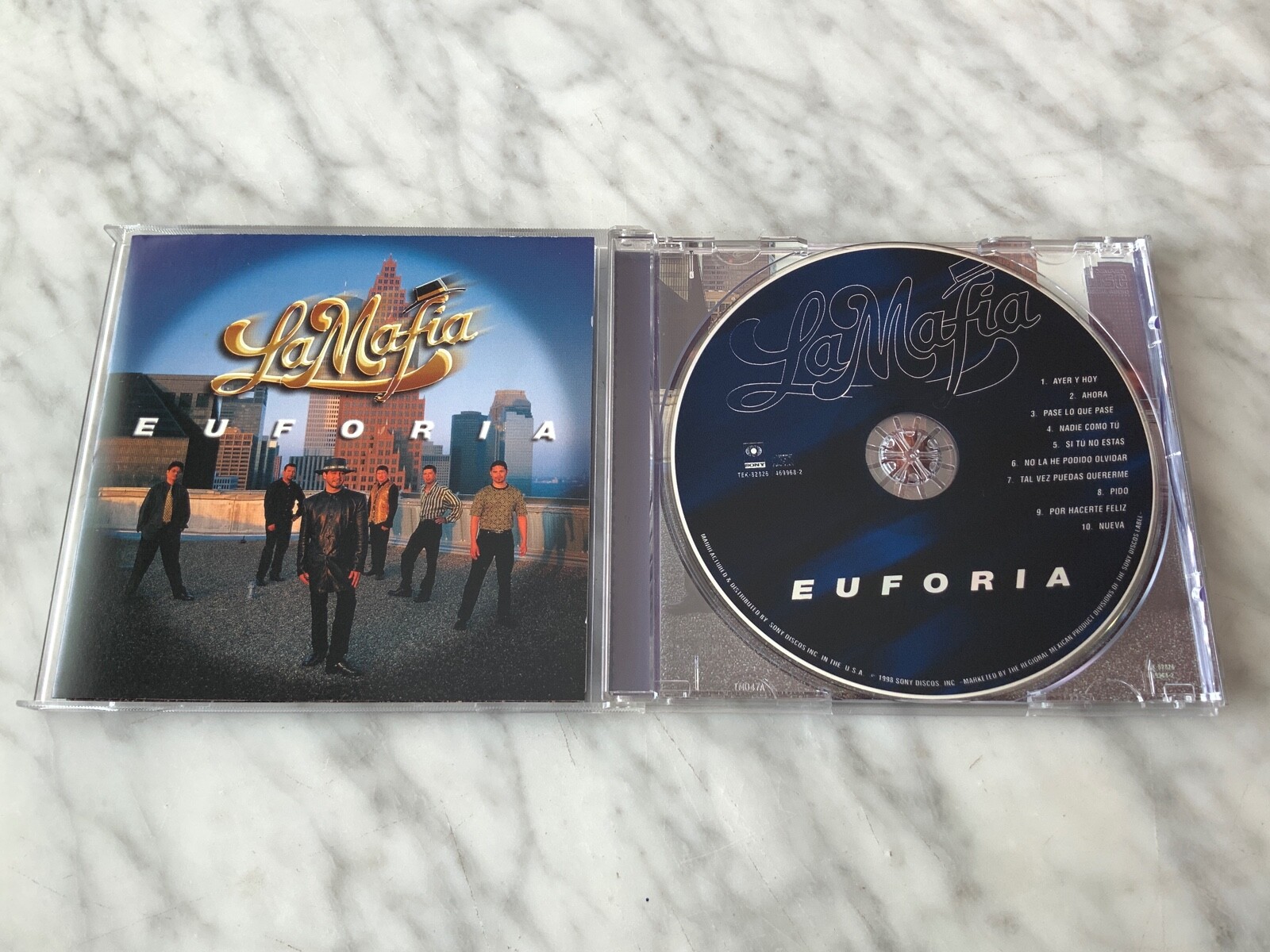 La Mafia Euforia CD ORIG 1998 SONY Discos TEK-82826 Ayer Y Hoy, Si Tu No Estas